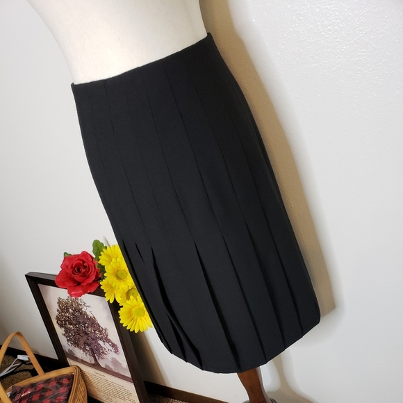 NEW Akris Punto Black Bubble Skirt Luxury Wool Pleated RARE Designer Lightweight - Picture 12 of 15